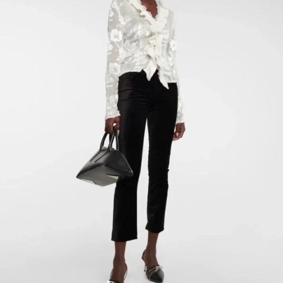 NWOT CITIZENS OF HUMANITY jolene high rise jean in black velvet size 33 reg $180 - Picture 1 of 11